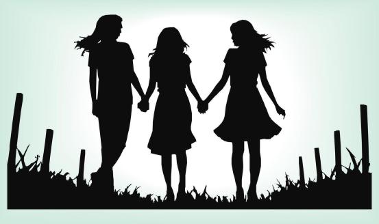 women holding hands