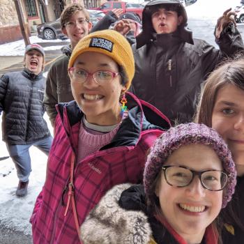 Youth group on the town in McCall, Idaho