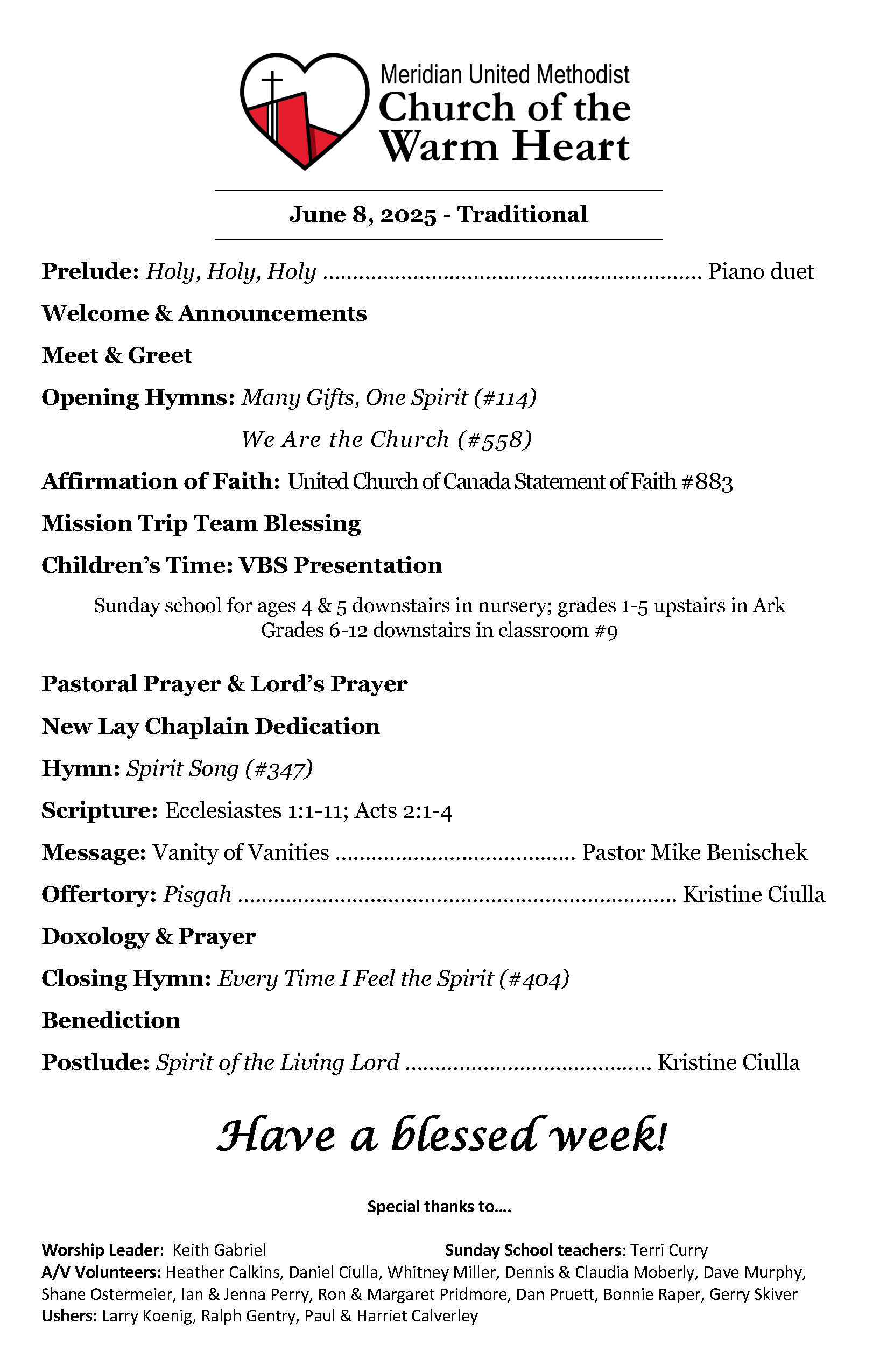 Bulletin Page 1