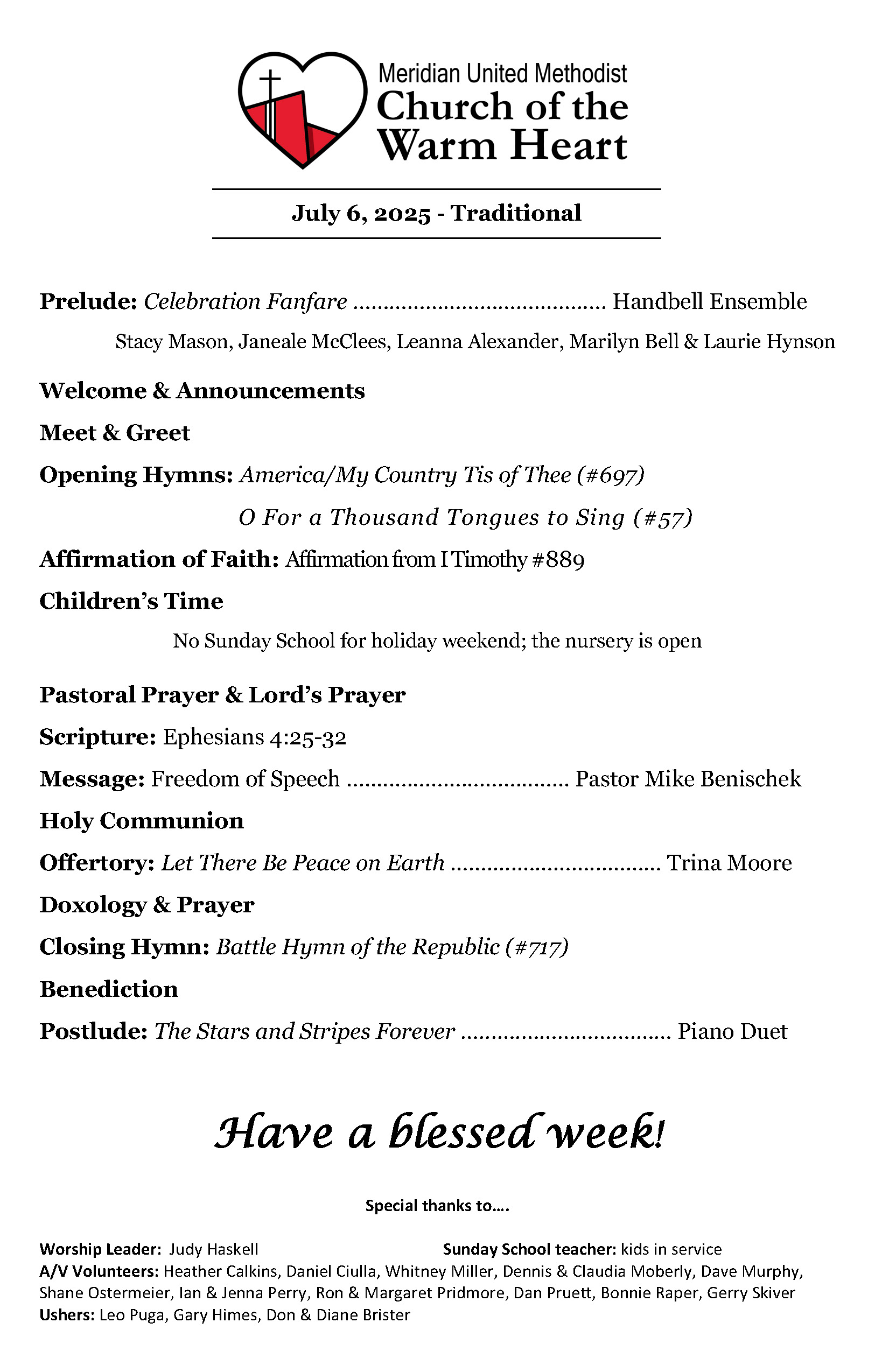 Bulletin Page 1