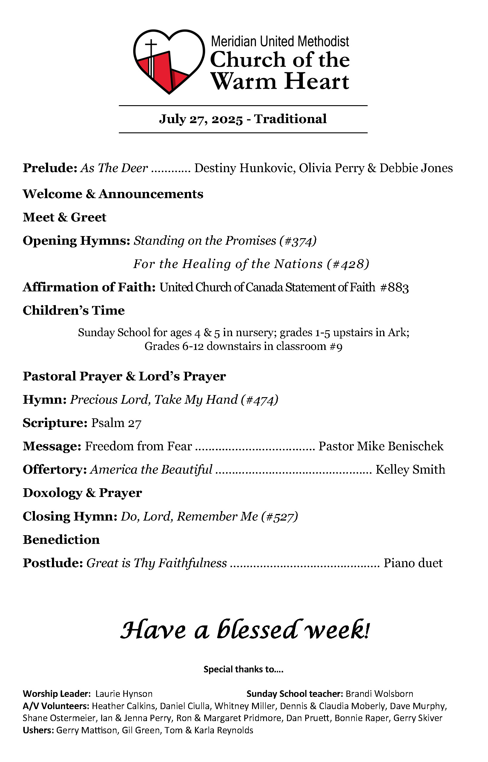 Bulletin Page 1