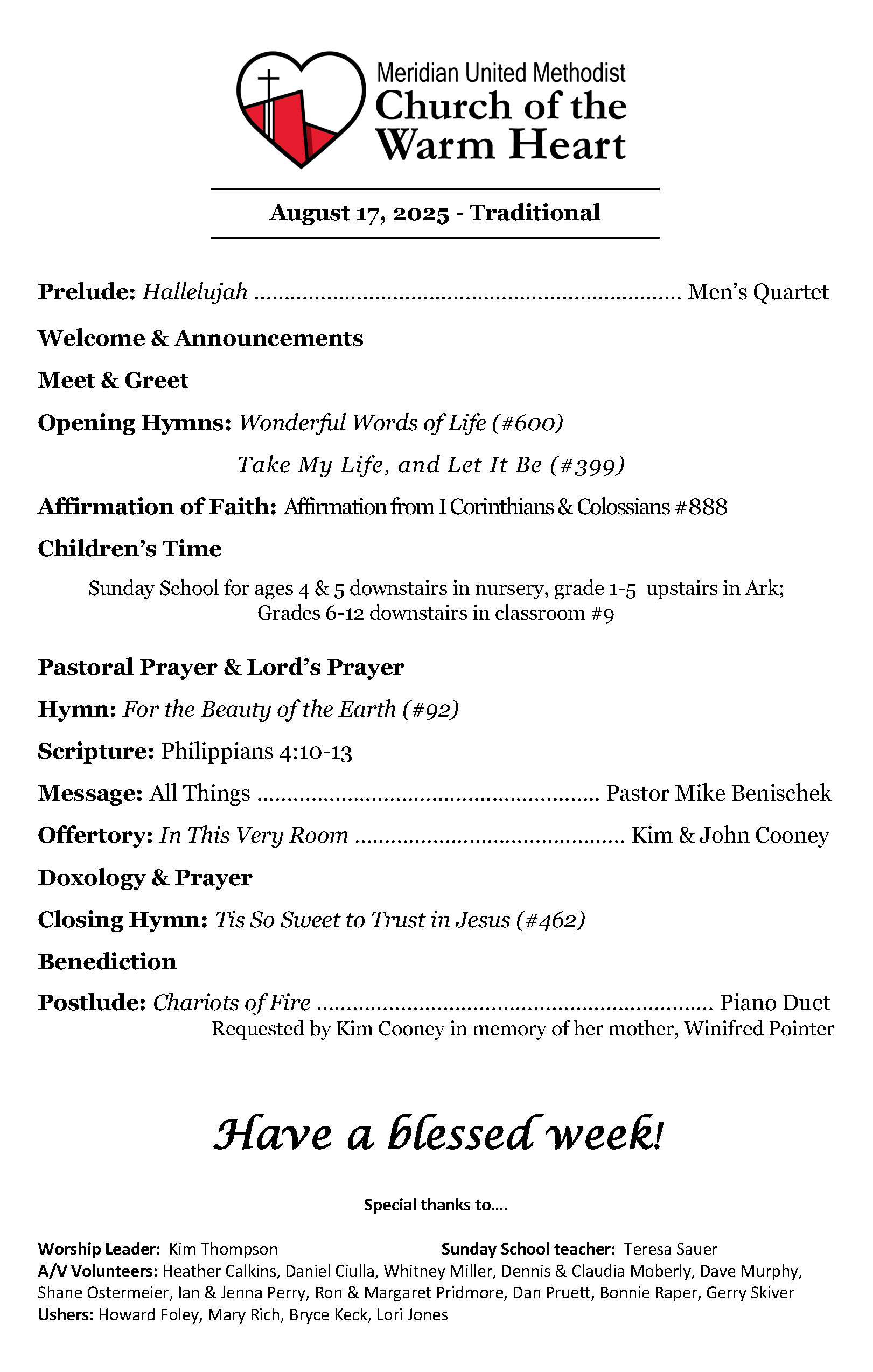 Bulletin Page 1