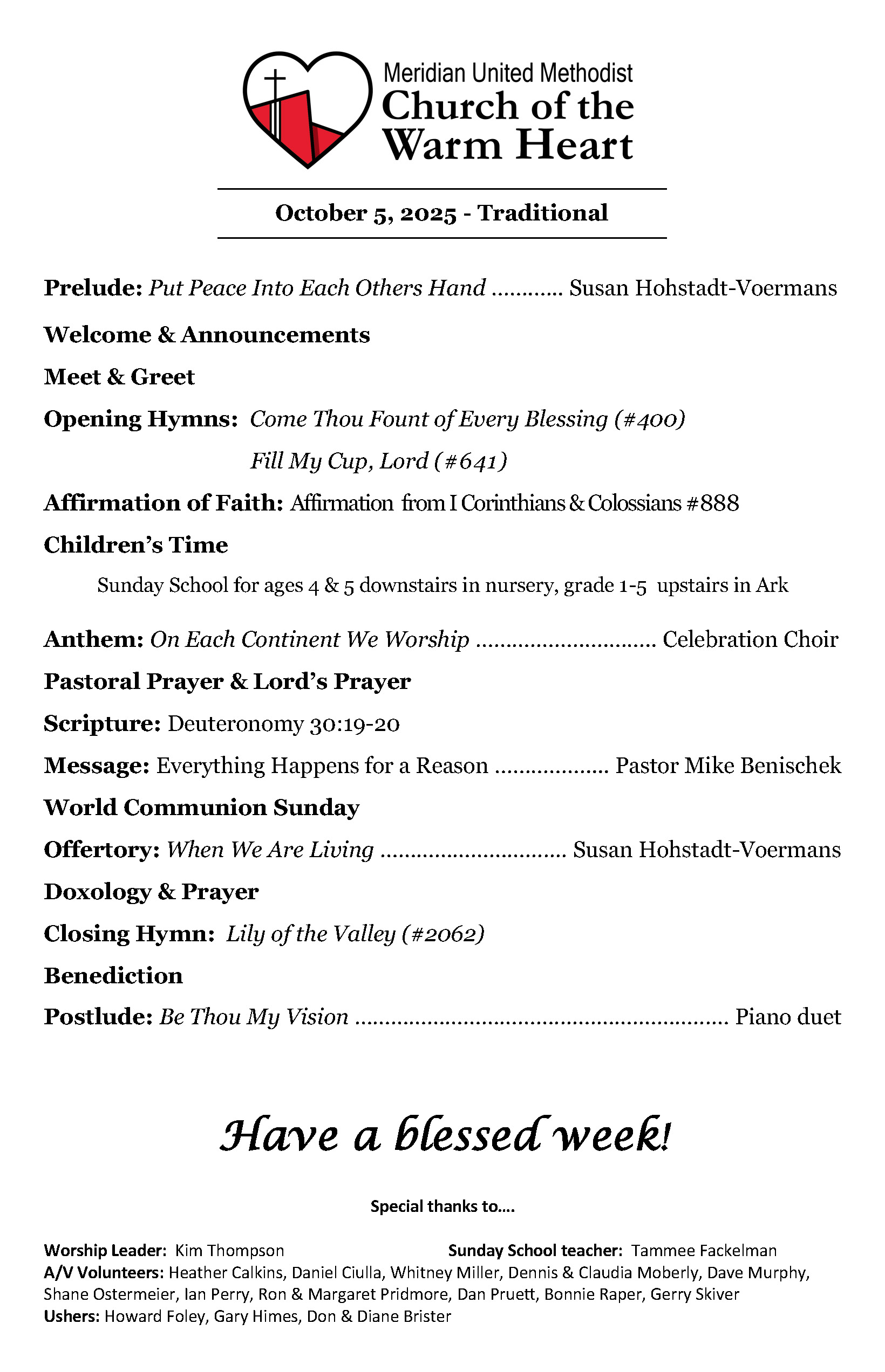Bulletin Page 1